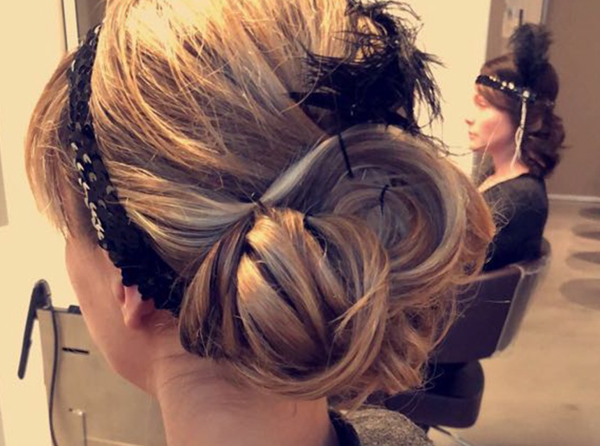 Coiffure pour événements à thème. coiffure gatsby