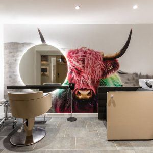 salon de coiffure et bac de coiffure